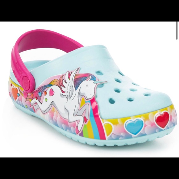unicorn crocs size 1